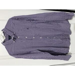 Ralph Lauren Men's Purple‎ Striped Dress Shirt Size 18 46